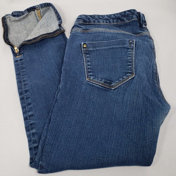 H&M Womens Skinny Stretch Low Waist Denim Blue Jeans Size 31 - Picture 6 of 8